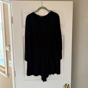 Black Long Sleeve Romper